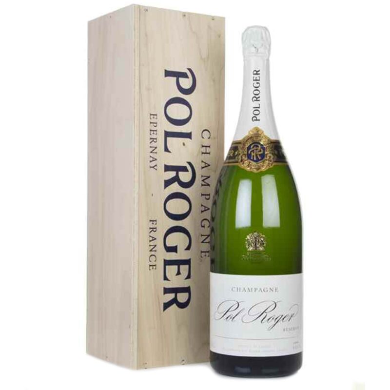 Champagne POL ROGER Réserve Brut - Jéroboam 3l caisse bois ou sans étui