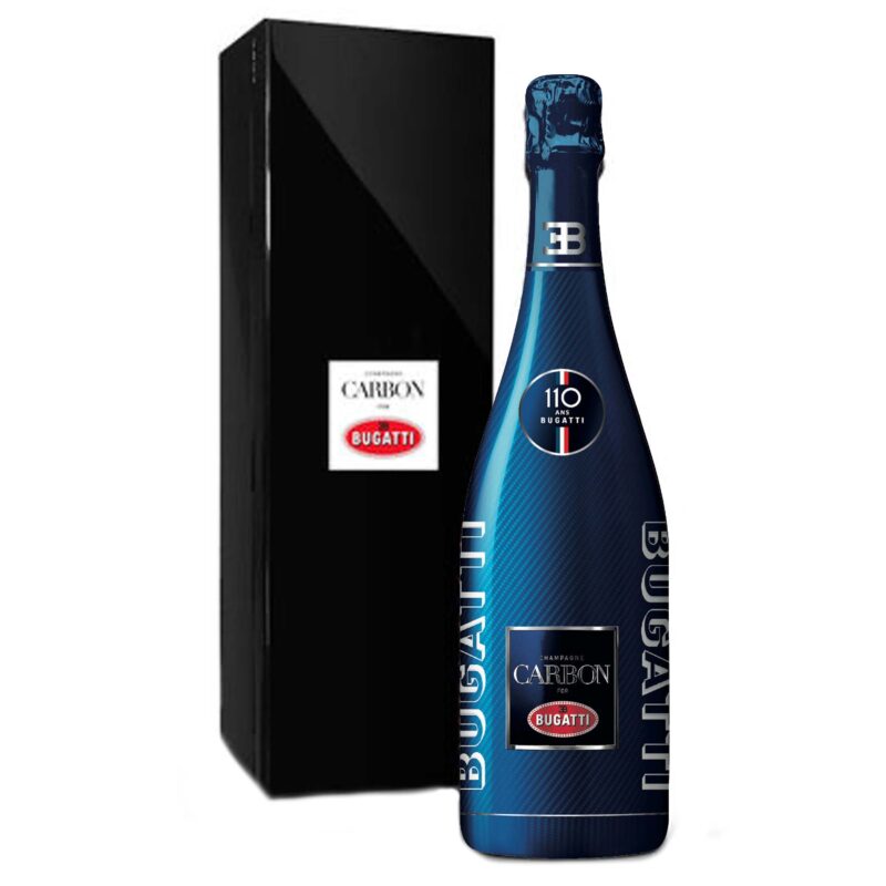 Champagne CARBON ~ Cuvée Bugatti ƎB.01 Millésime 2002 ~ Bouteille 75cl carbone avec coffret