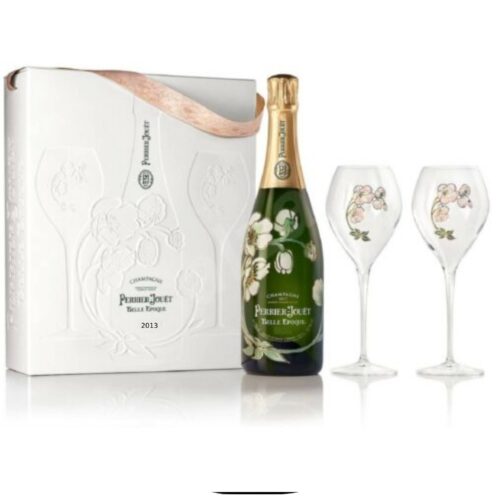 Champagne PERRIER-JOUËT ~ Belle Epoque 2013 ~ Bouteille + 2 flûtes