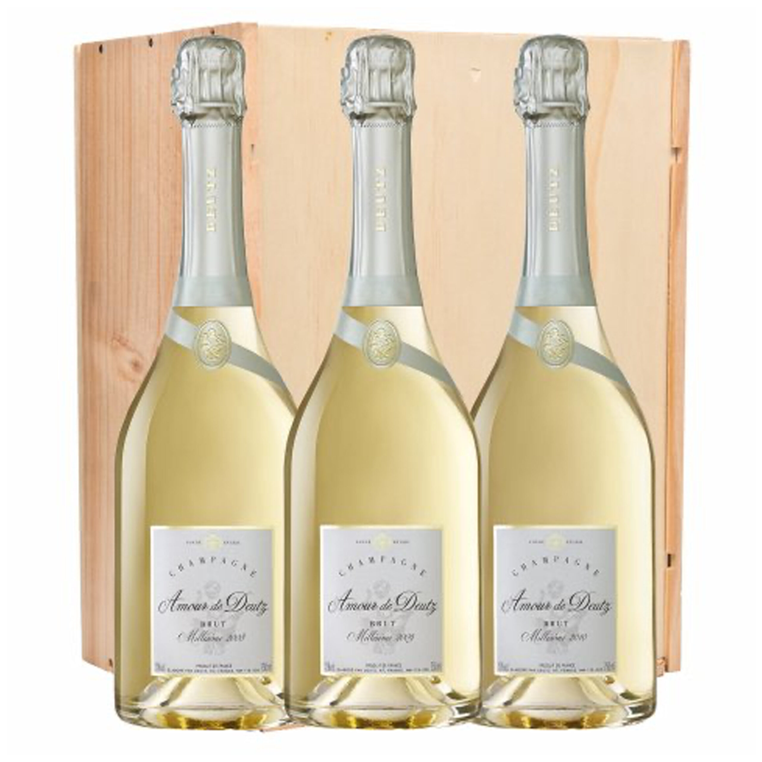 Champagne DEUTZ ~ Trio Amour de Deutz 2008/2009/2010 ~ Magnum 1.5l en caisse bois