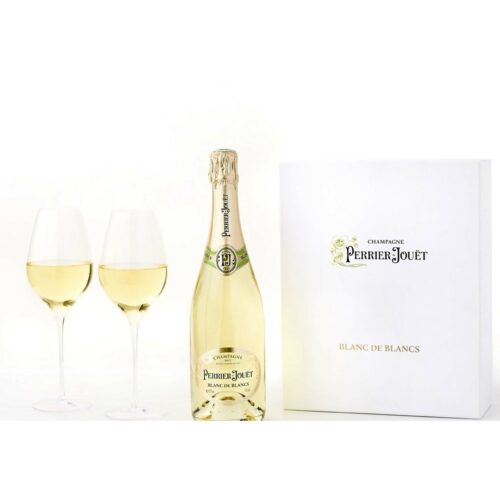 Champagne PERRIER-JOUËT ~ Blanc De Blancs ~ Bouteille 75cl avec 2 flûtes en coffret