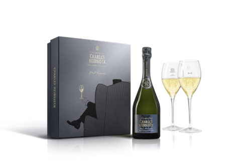 Champagne CHARLES HEIDSIECK ~ Brut Réserve ~ Bouteille + 2 flûtes