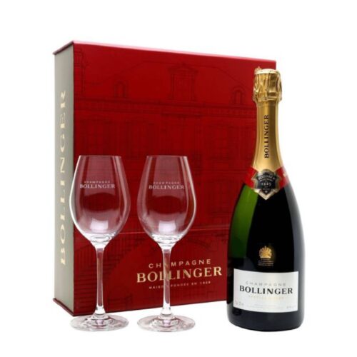 Champagne BOLLINGER ~ Spécial Cuvée ~ Bouteille + 2 Flûtes