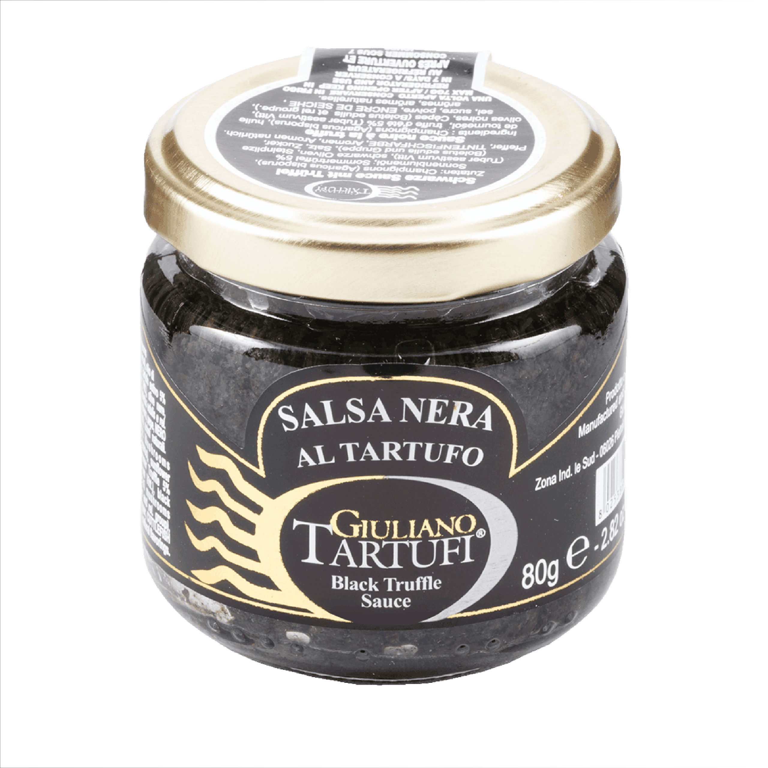 Sauce noire à la Truffe d'été 5% Giuliano Tartufi ~ Pot en verre ~ 80 gr