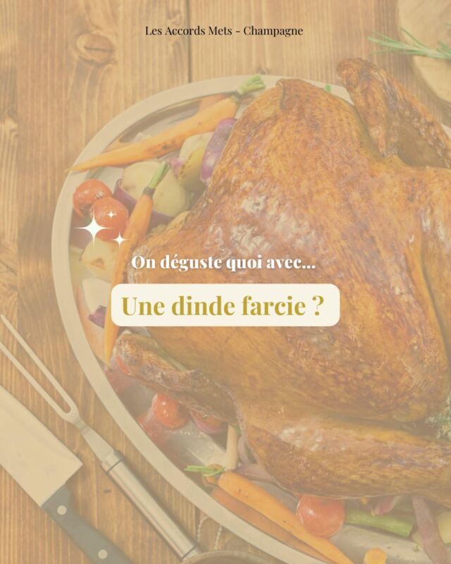 On déguste quoi avec une dinde farcie ? 🍗🥂

La cuvée Blanc de Noirs Extra-Brut - Maison @champagne_pinotchevauchet 🍾

Avec ses arômes de fruits rouges et de noisette, il s’équilibrera parfaitement avec le goût et la texture onctueuse de la farce ! ✨🥂

➡️ pour acheter la cuvée : rdv en bio ! 

« L’abus d’alcool est dangereux pour la santé , à consommer avec modération » 
______________________
🇬🇧

What do we enjoy with stuffed Turkey ? 🍗⭐️

The « Blanc de Noirs Extra-Brut » - Maison Pinot Chevauchet 🍾

With its red fruit and nuts aromas, it pairs perfectly with the smooth texture of  stuffing ! ✨🥂

#champagne #champagnedefêtes #christmas #christmasdiner #christmasfood #repasdefêtes #grandecuvee #blancdenoirs #dindefarcie